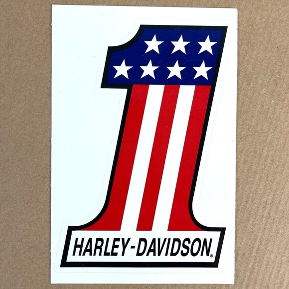 Harley-Davidson Motorcycles #1 Stars Stripes T-Shirt size XL Mens + USA Stickers - Picture 8 of 9